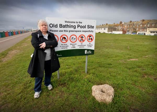 Virginia Vilela, chairman of the West Marina group, at the Old Bathing Pool site, St Leonards