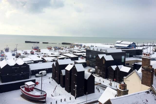 Snow pics in Hastings Old Town 27/2/18 by Andy Hemsley SUS-180227-104145001