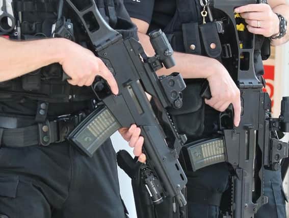 Armed police responded to the incident in Brighton