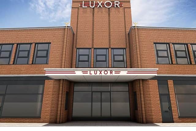 An artists' impression of the front of the Luxor building
