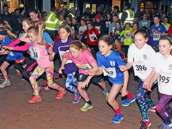 The start of the primary-school girls' race on the opening race night last year / Picture by Derek Martin