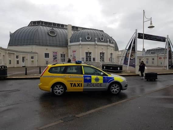 The Worthing Police Taxi is no more. Picture: @roadsafetynpt/Twitter
