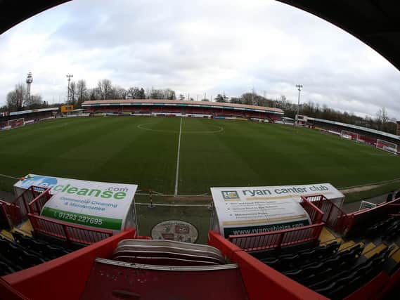 Crawley Town have a 100 per cent record at the People's Pension Stadium in  2019. Photo by Pete Norton/Getty Images