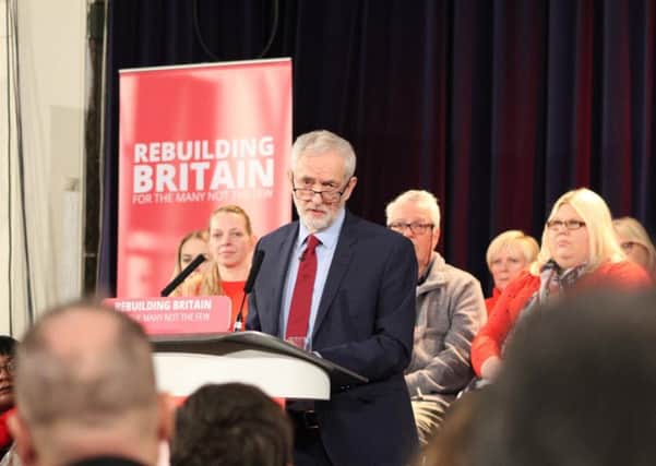 Jeremy Corbyn gave a speech in Hastings