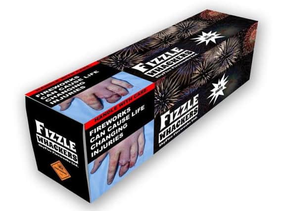 A mock up of what packaging on fireworks could look like