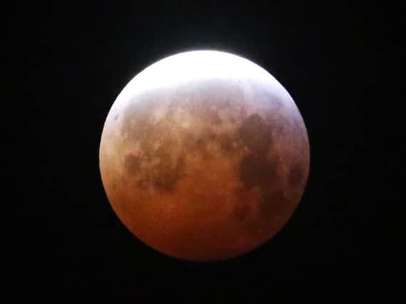 The 'super blood wolf moon', as seen in Worthing last night