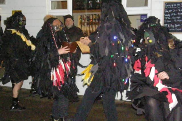 Mythago Morris dancing for the annual Steyning Wassail