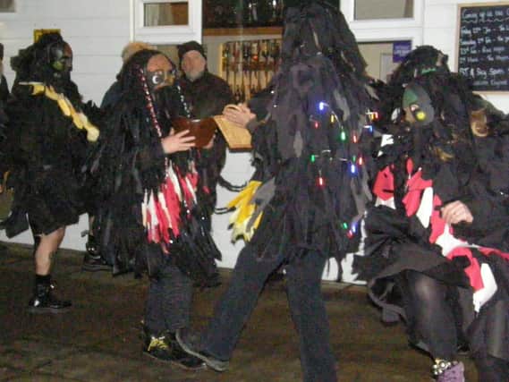 Mythago Morris dancing for the annual Steyning Wassail
