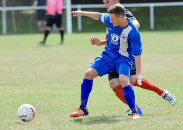 Alfold's new signing Kelvin Lucas in action for Storrington earlier in the season. Picture by Stephen Goodger