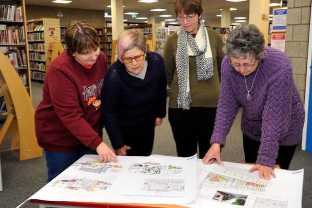 Library users poring over the plans. Picture: Steve Robards SR1901554