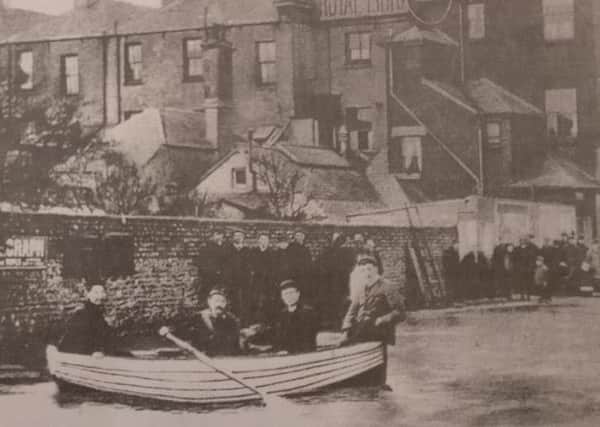 Boats were the best form of transport in 1899 when stormy seas came over the promenade and flooded York Road and other parts of Bognor