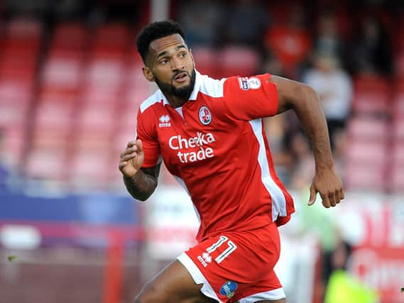 Jordan Roberts in action for Crawley Town.
Picture by Steve Robards