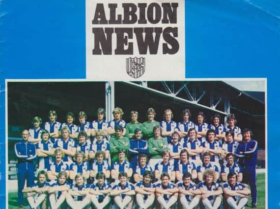 The front cover of the programme when West Brom met Brighton in 1976