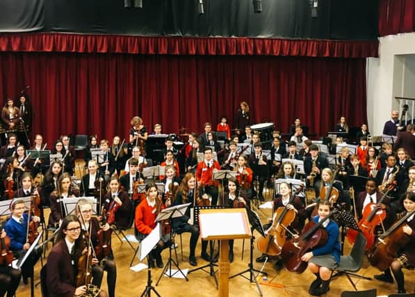 Mid Sussex pupils enjoying the Orchestra Day. Photos contributed