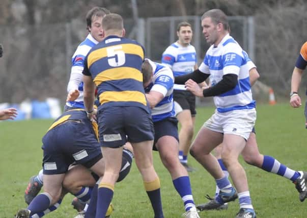 Action from Hastings & Bexhill's last home game, against Old Williamsonians, on January 5