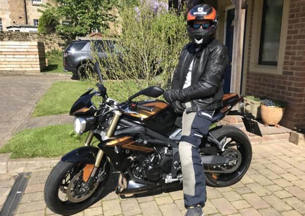 Ben Evans' motorbike was stolen from Battle station