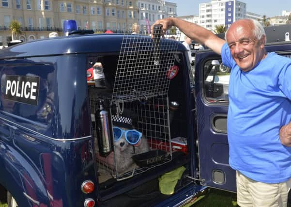Magnificent motors classic car festival in Eastbourne -Bob Marchant and his Austin A35 Police Van (Photo by Jon Rigby) SUS-180805-081149008