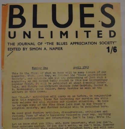 Rare first edition of Blues Unlimited