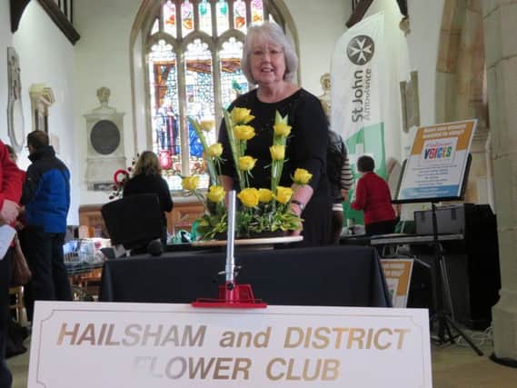 Hailsham and District Flower Club were at the community forum