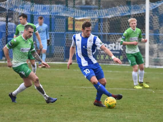 Haywards Heath Town's Karly Akehurst will miss Saturday's home game against Faversham Town through suspension. Picture by Grahame Lehkyj.