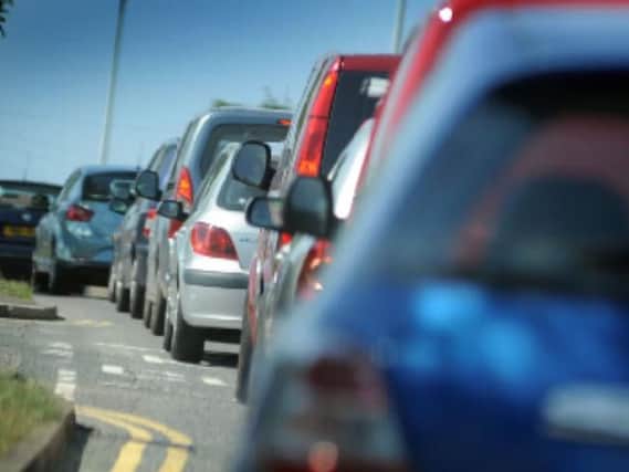 Temporary traffic lights are causing delays