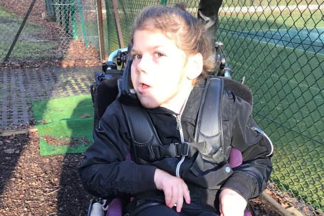 Izzy has launched an appeal to buy a wheelchair swing for the garden at Finches in Burgess Hill