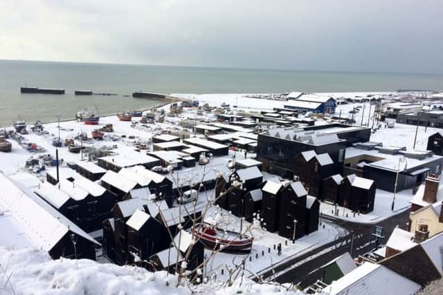Snow pics in Hastings Old Town 27/2/18 by Andy Hemsley SUS-180227-104113001