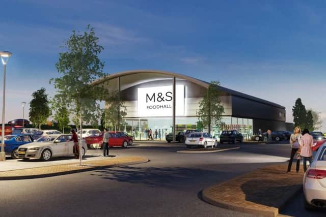 Plans for a new M&S foodhall (photo from Arun District Council's planning portal).