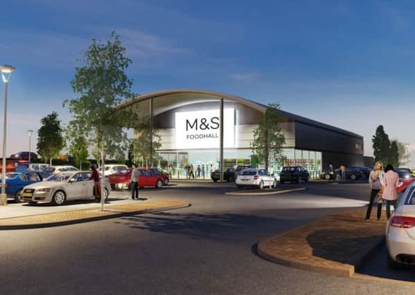 Plans for a new M&S foodhall (photo from Arun District Council's planning portal).
