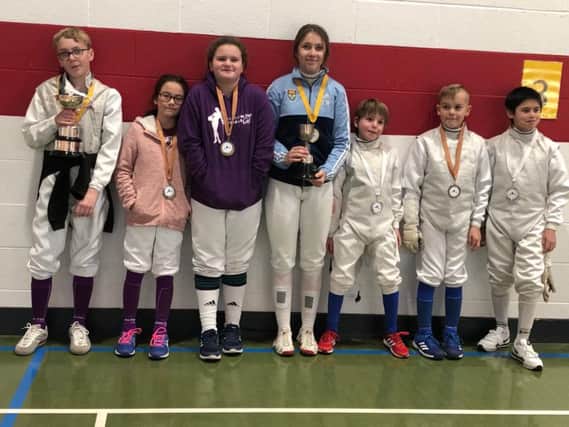 Some of the Chichester fencers at Hurstpierpoint