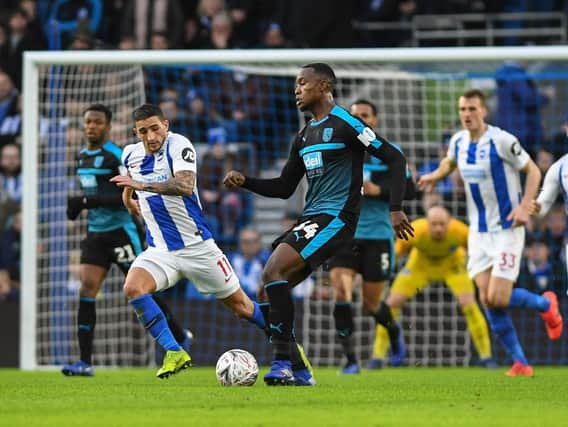 Action from Brighton's FA Cup 0-0 draw with West Brom. Picture by PW Sporting Photography
