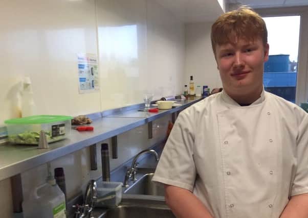 Felix Phillips from Robertsbridge Community College, took part in the District Final of the Senlac Rotary Young Chef of The Year competition at Orpington College SUS-190502-115538001