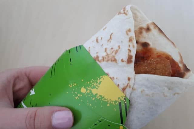 The vegan wrap from McDonald's - not a hit SUS-190131-144319001