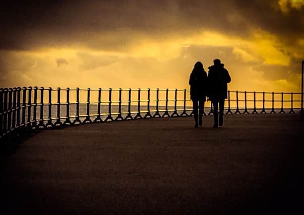 Strangers in the Sunset, by Stella Ann Ward - a chance shot on Eastbourne seafront. She said, "Took this on Eastbourne seafront a few days ago ... and thought Id share it with you !" SUS-190130-162630001