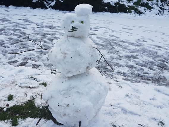A snowman in St Ann's Well Gardens, Hove
