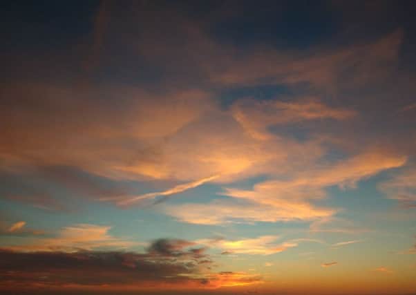 Dusk clouds at Rustington, photographed by Trevor Coffey from Littlehampton