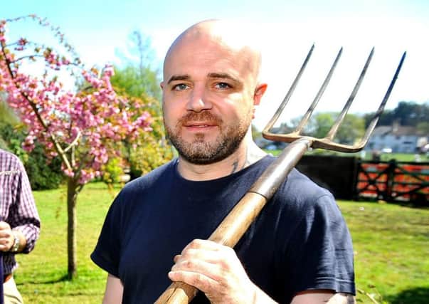 Damien Enticott, pictured here at a political event about gardening, has been spared jail