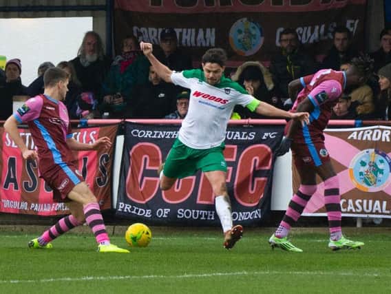 Harvey Whyte is set to lead Bognor into battle at home to Tonbridge on Saturday / Picture by Tommy McMillan