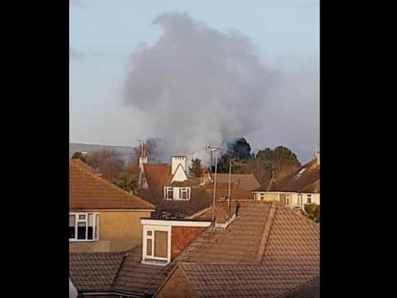 The fire service was called to a controlled burn in Lancing. Video: Saffron Amiee Jane Hodges