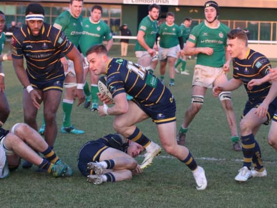 Harry Barlow got a try in Worthing Raiders' defeat at London Irish Wild Geese. Picture: Andy Wales