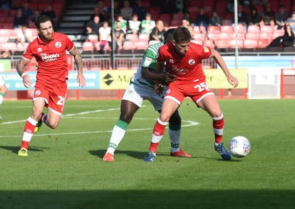 Football:

Crawley Town v Yeovil Town.

Action from the match.

Pictured is Crawley Town's  Mark Randall in action.           
     

Crawley, Sussex. 

Picture: Liz Pearce 29/09/2018

LP181632 SUS-180930-170203008