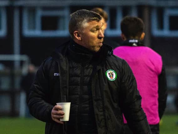 Burgess Hill Town head coach Simon Wormull. Picture by Chris Neal