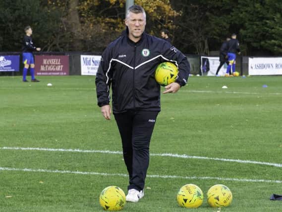 Burgess Hill Town boss Simon Wormull. Picture by Chris Neal.
