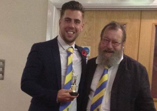 Glenn Moore (right) pictured with Hailsham director of cricket Rob Wilkinson