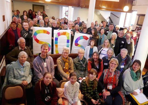 Climate change meeting held in Horsham and attended by Chichester city councillor Sarah Sharp
