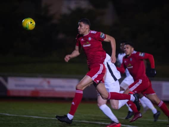Jalen Jones salvaged a point for Worthing against Carshalton Athletic. Picture: Marcus Hoare