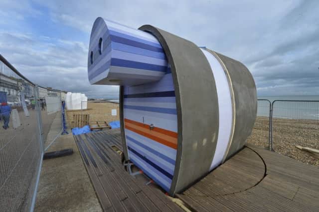 New Beach Hut on Eastbourne seafront (Photo by Jon Rigby) SUS-170611-111840008