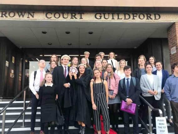 Bishop Luffa sixthformers at Guildford Crown Court