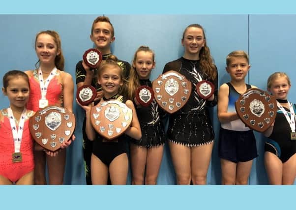 The Hollington Gymnastics Club acrobats who all became South East regional champions