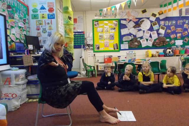 JustDifferent workshop co-ordinator Alison Wright at Upper Beeding Primary School